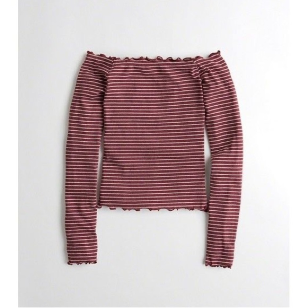 Hollister Off The Shoulder Stripped Top!
